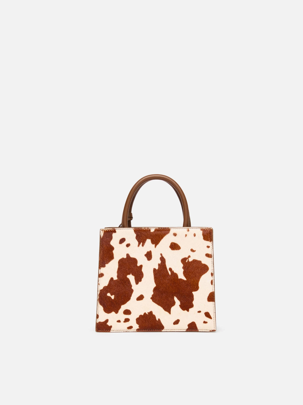 Shop Bag Mini in cavallino con stampa muccata