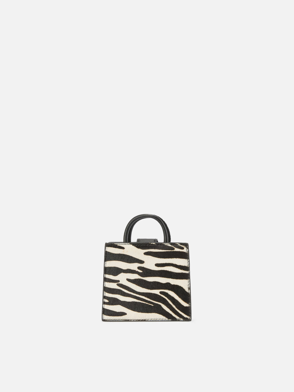 Micro borsa Shop Bag Micro in pelle e cavallino zebrato
