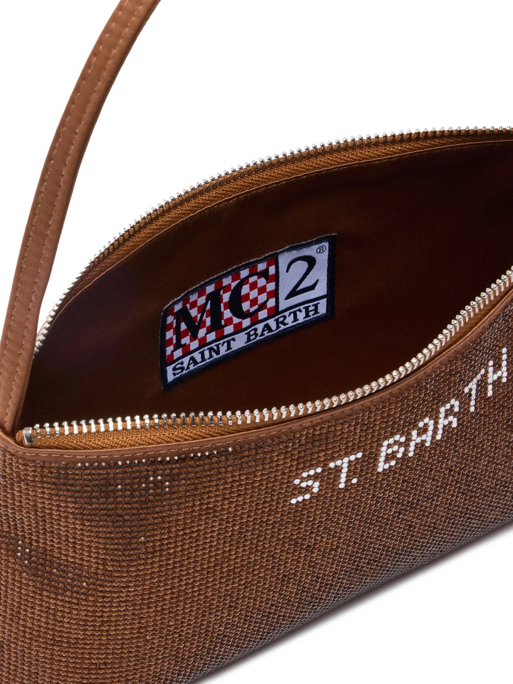 Mini bag Strassy with brown rhinestones - MC2 Saint Barth