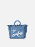 Borsa Vanity mini in denim lavaggio medio