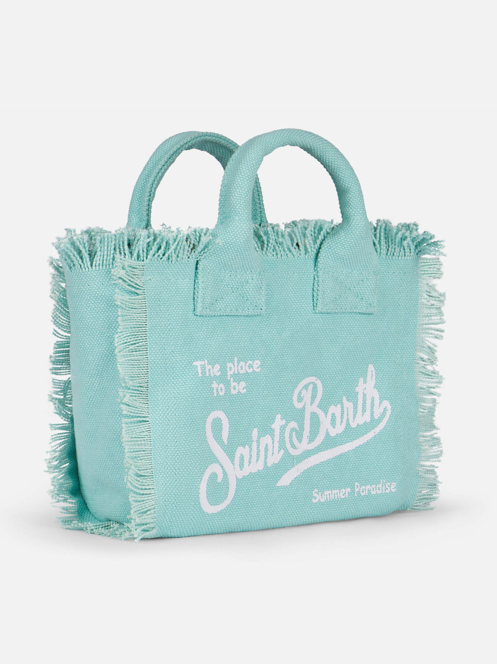 Water green cotton canvas Mini Vanity bag - MC2 Saint Barth