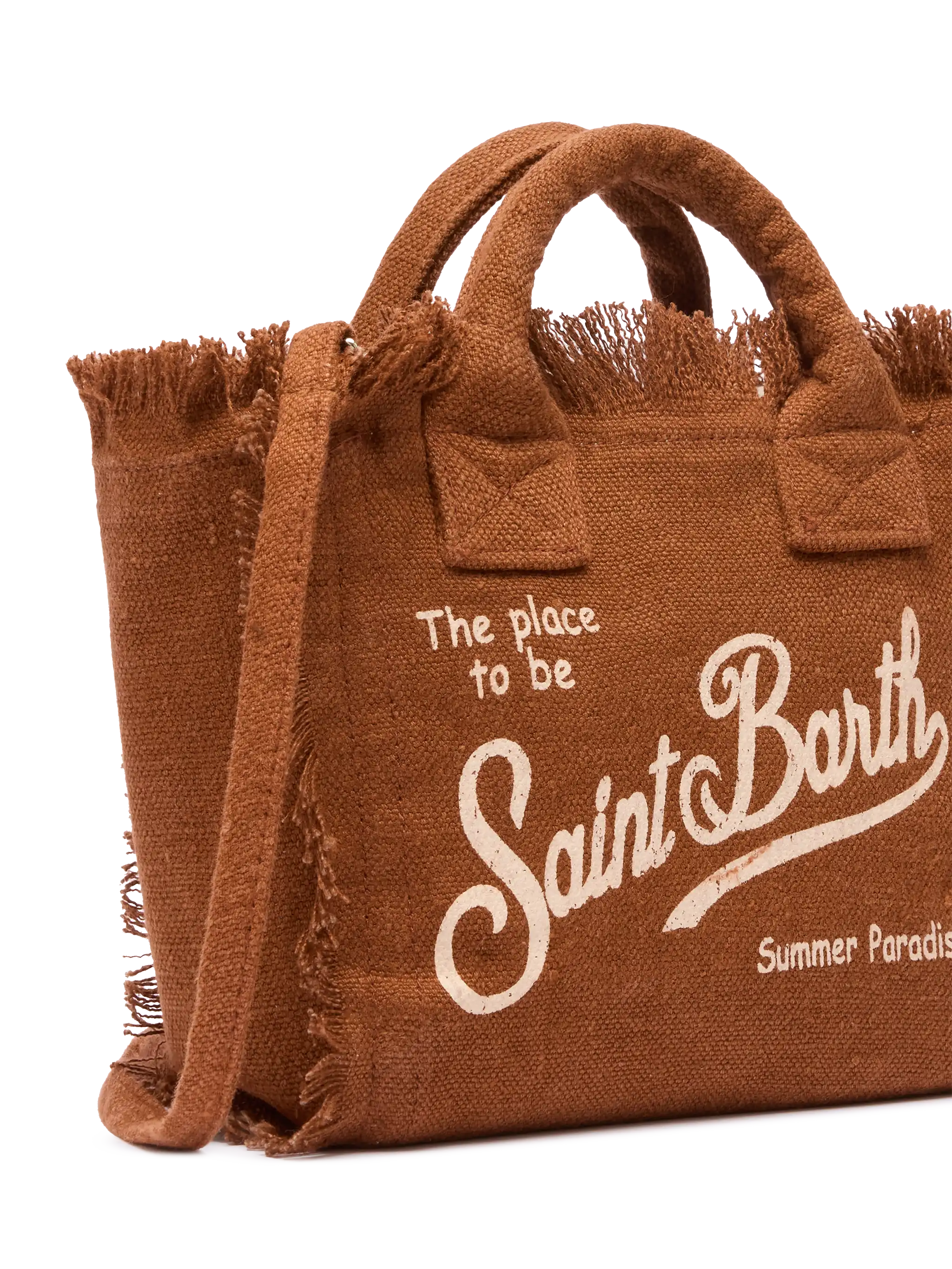 Mini Vanity brown Linen bag - MC2 Saint Barth