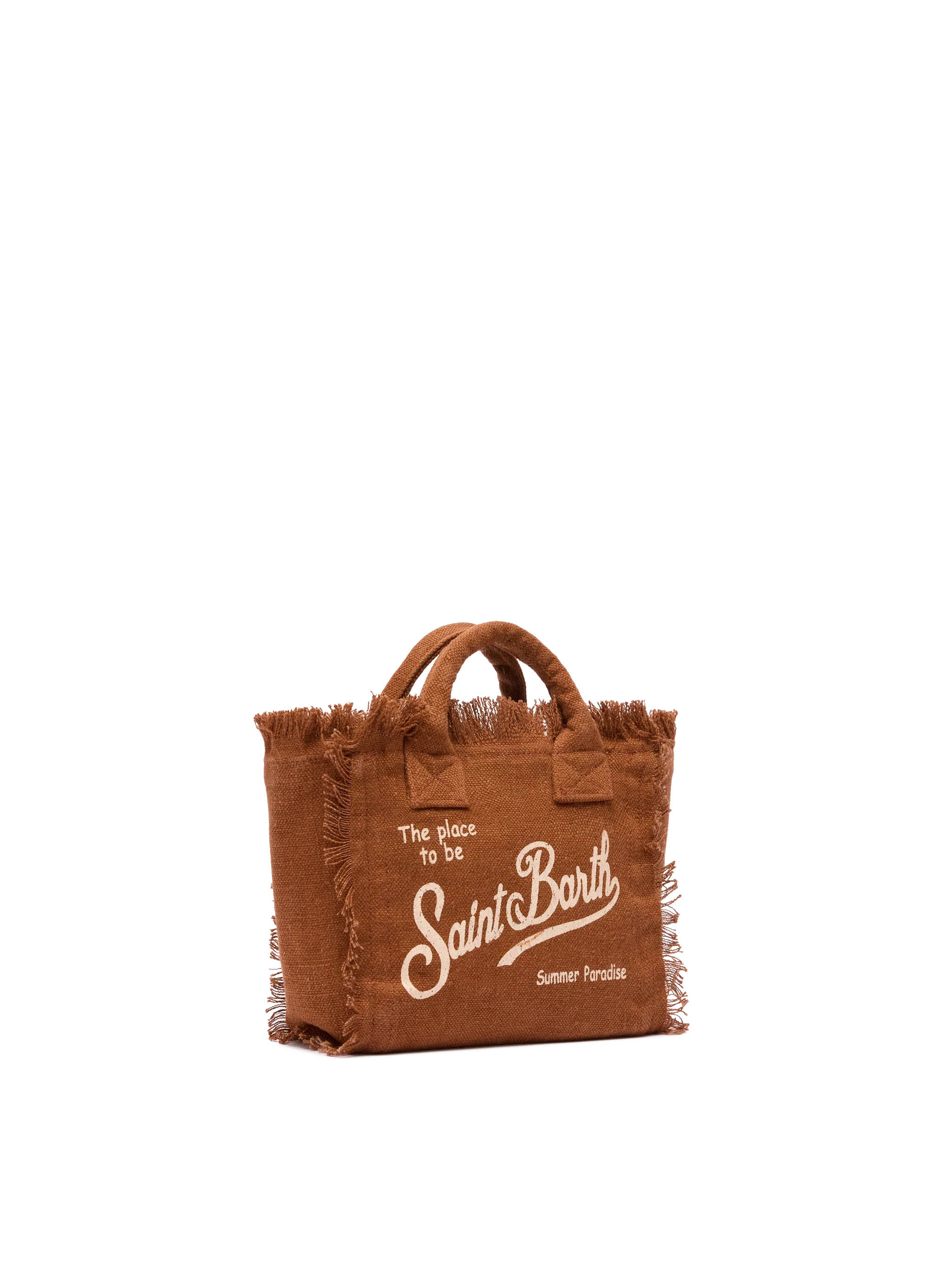 Mini Vanity brown Linen bag - MC2 Saint Barth