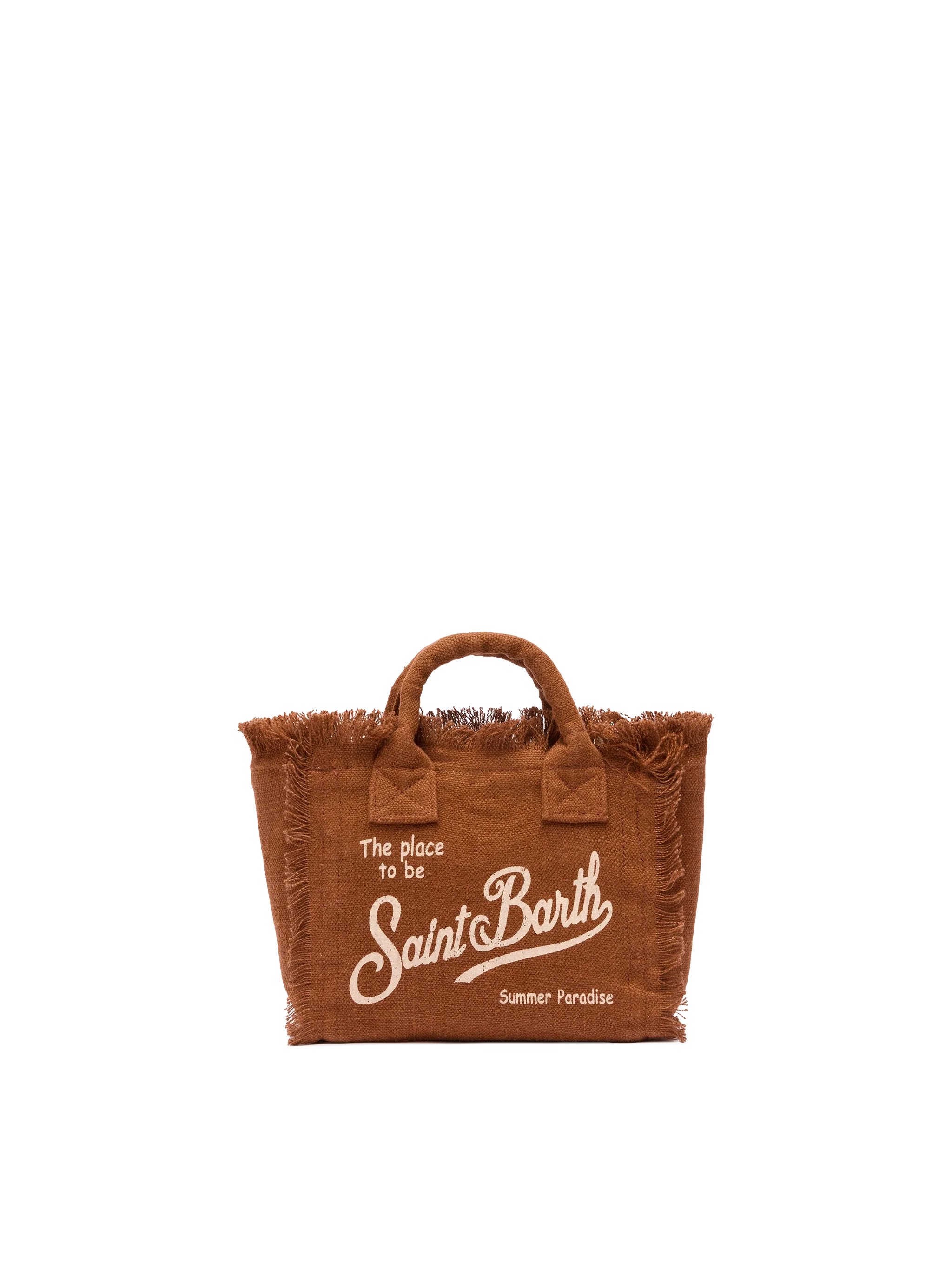Mini Vanity brown Linen bag - MC2 Saint Barth