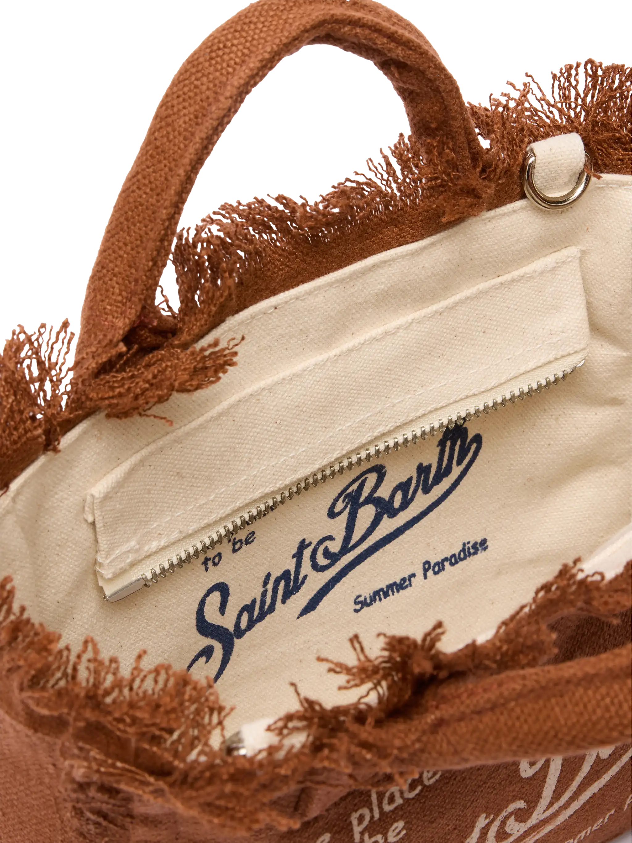 Mini Vanity brown Linen bag - MC2 Saint Barth