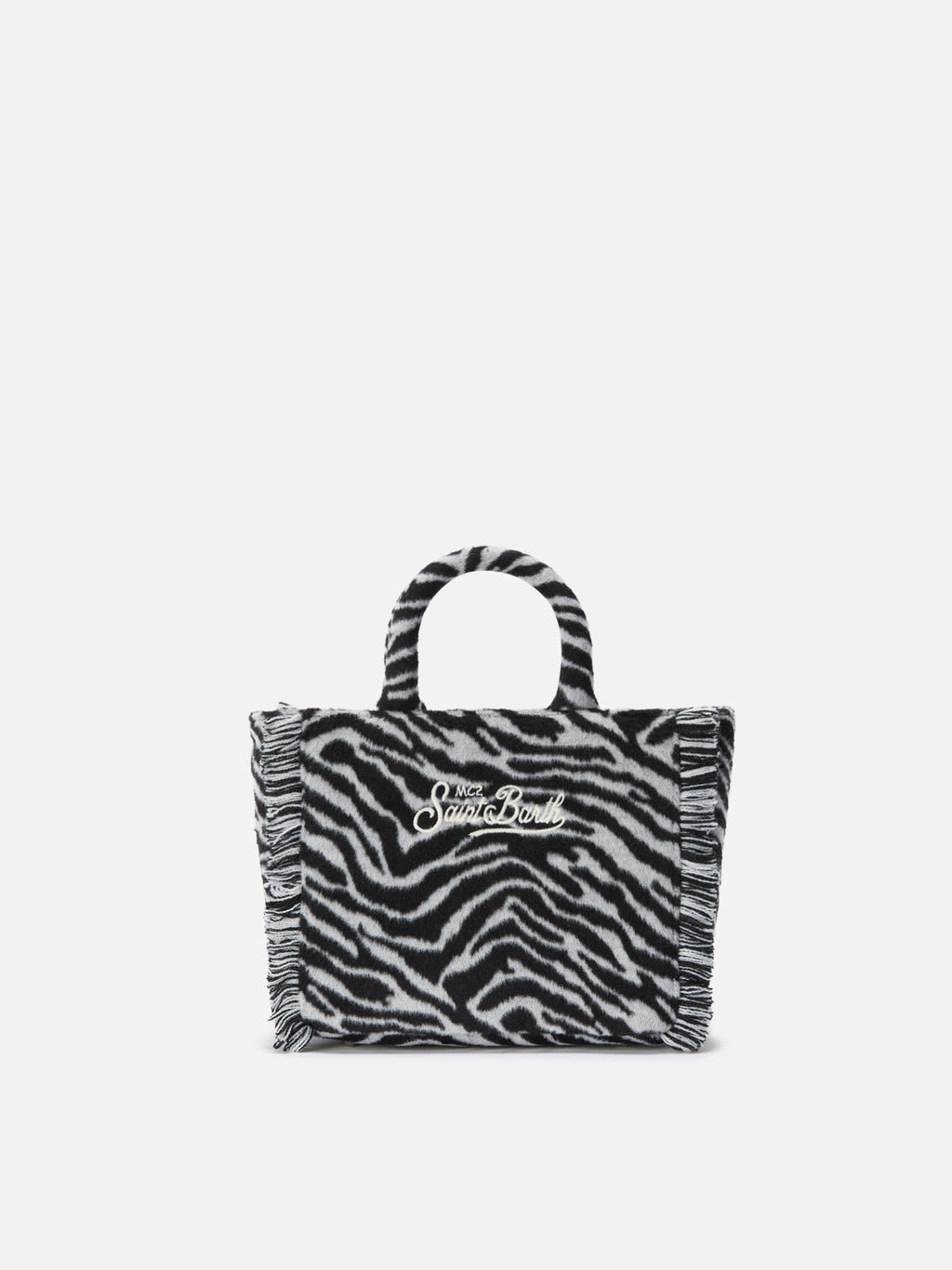 Borsa Vanity Mini Felt stampa zebra