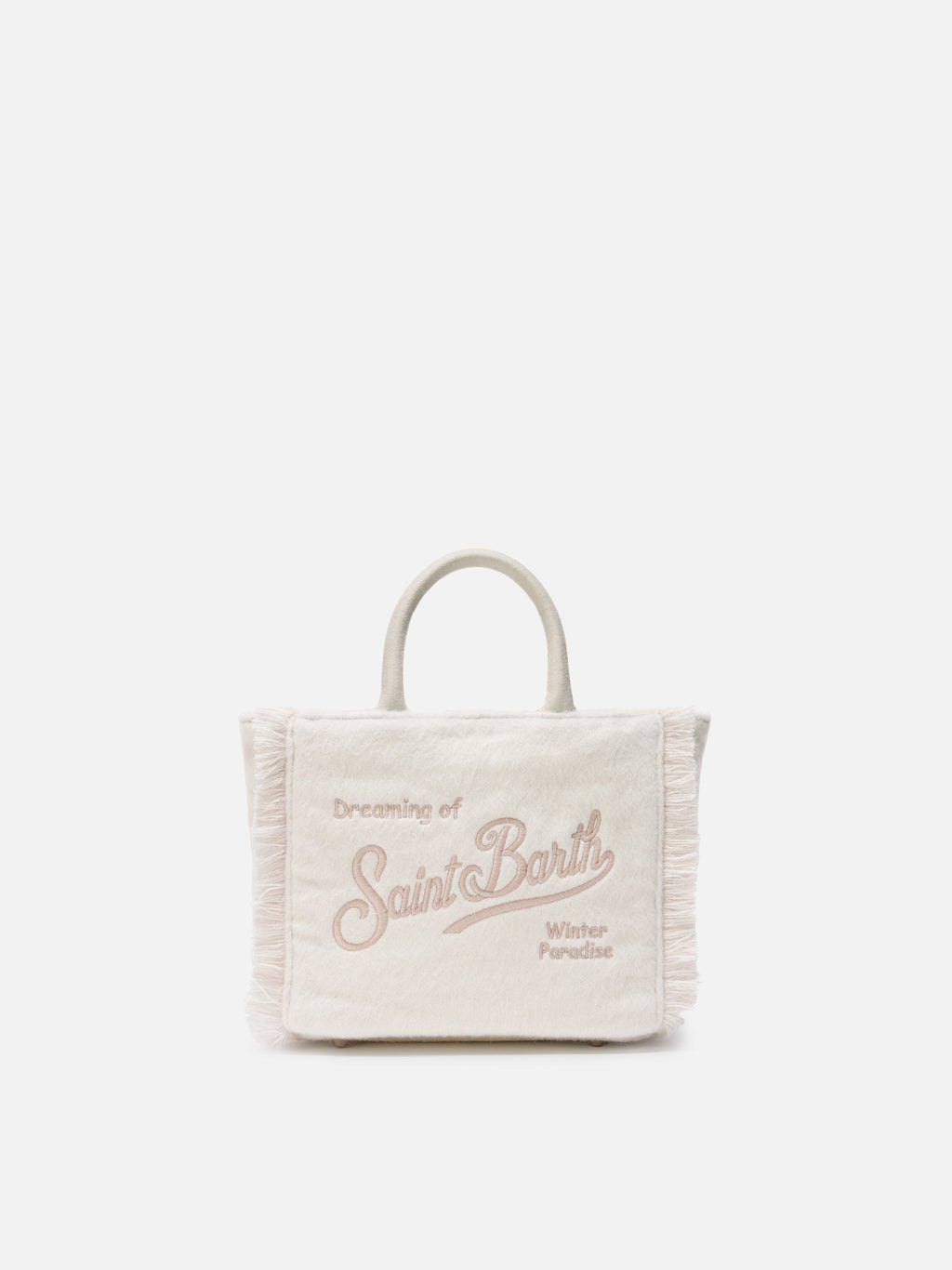 Borsa Vanity Mini Felt bianca