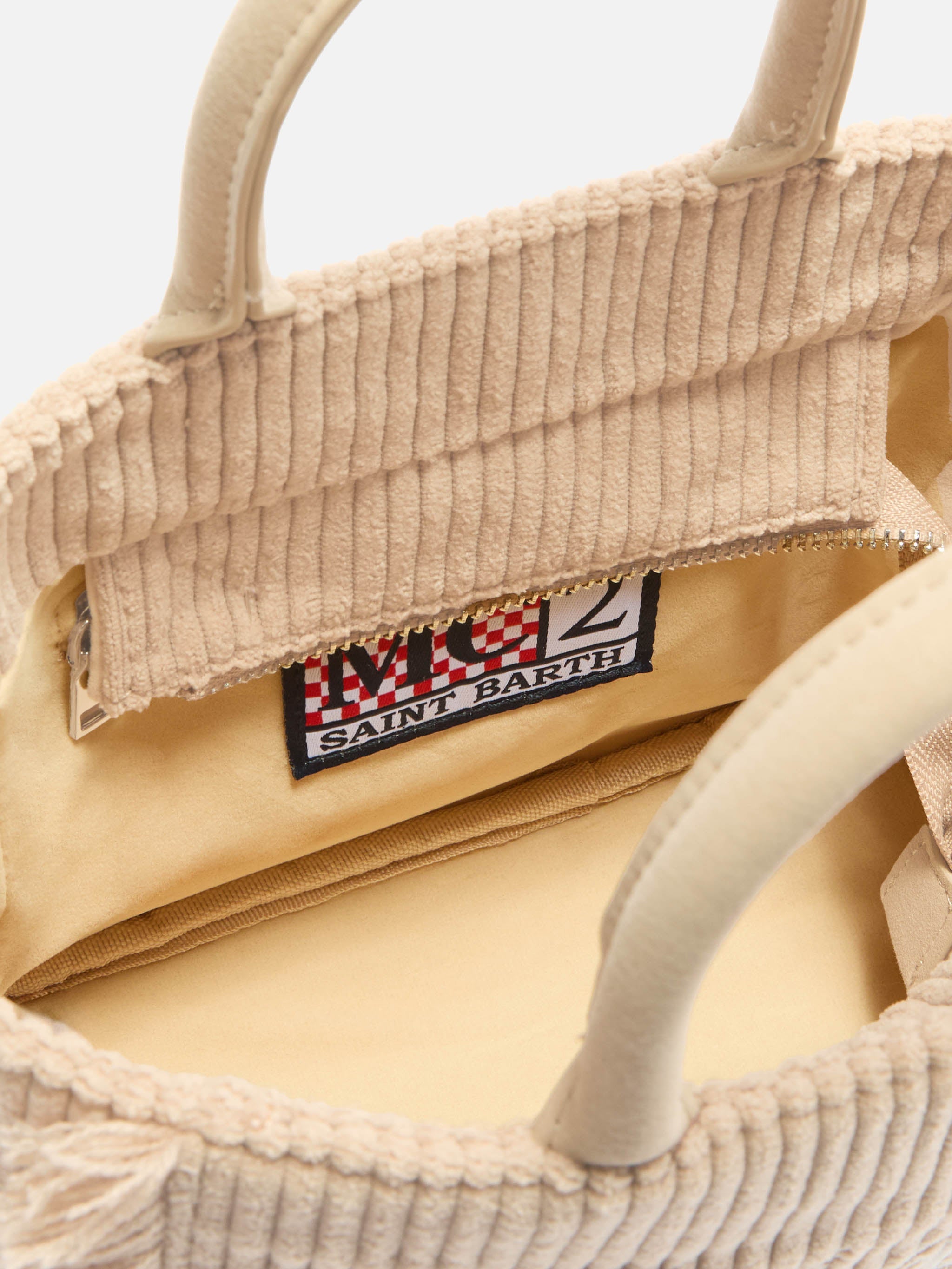 Borsa Vanity Mini Corduroy beige