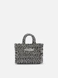 Borsa Vanity Mini Tweed bianco e nero