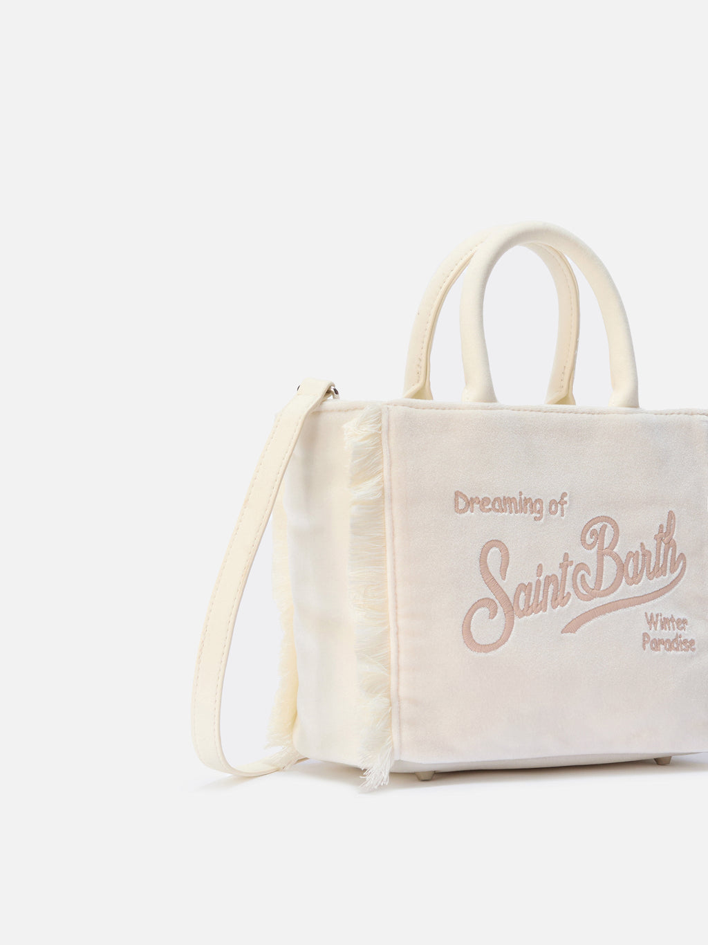 Borsa Vanity Mini Velvet bianca