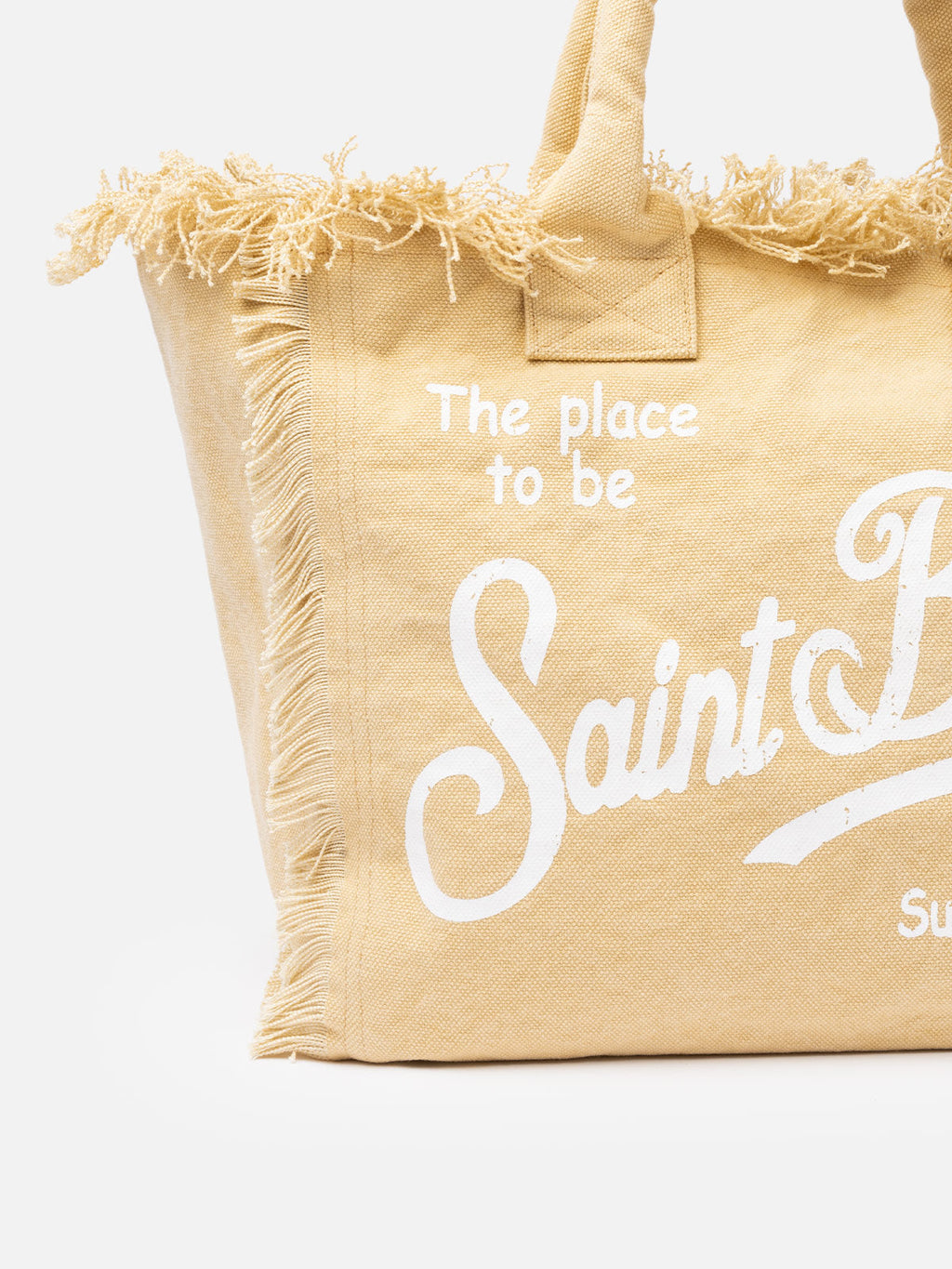 Beige cotton canvas Vanity tote bag - MC2 Saint Barth