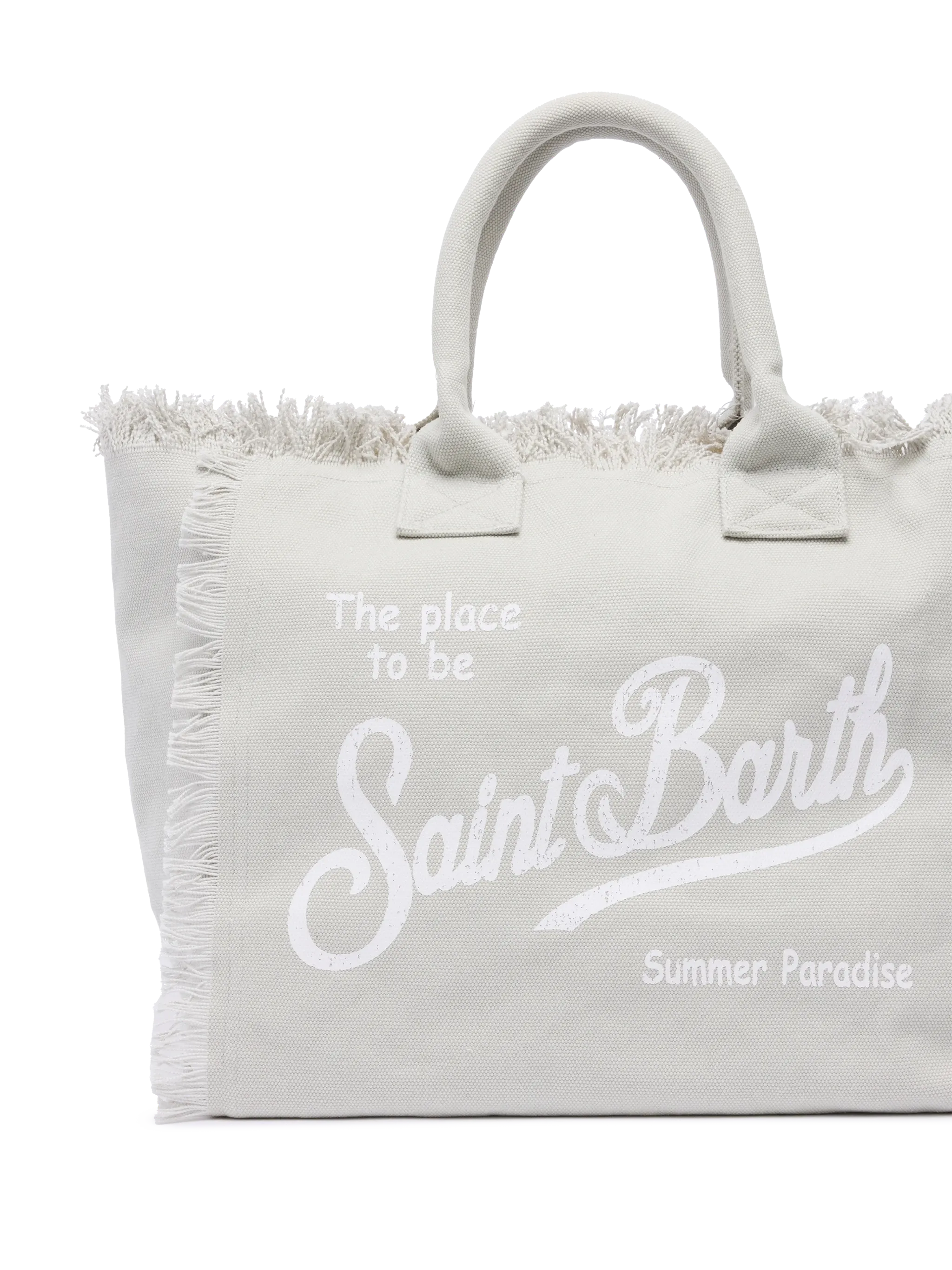 Grey cotton canvas Vanity tote bag - MC2 Saint Barth