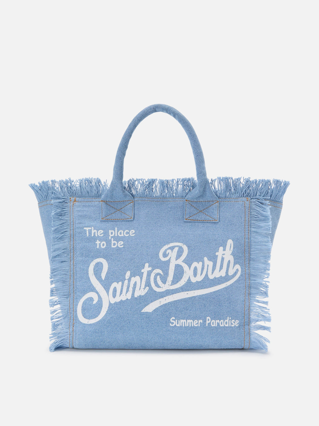 Borsa Vanity regular in denim lavaggio chiaro