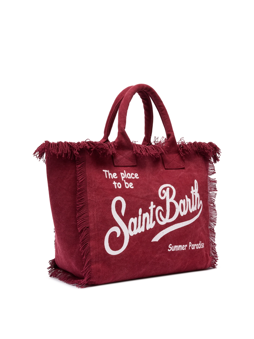 Burgundy cotton canvas Vanity tote bag - MC2 Saint Barth