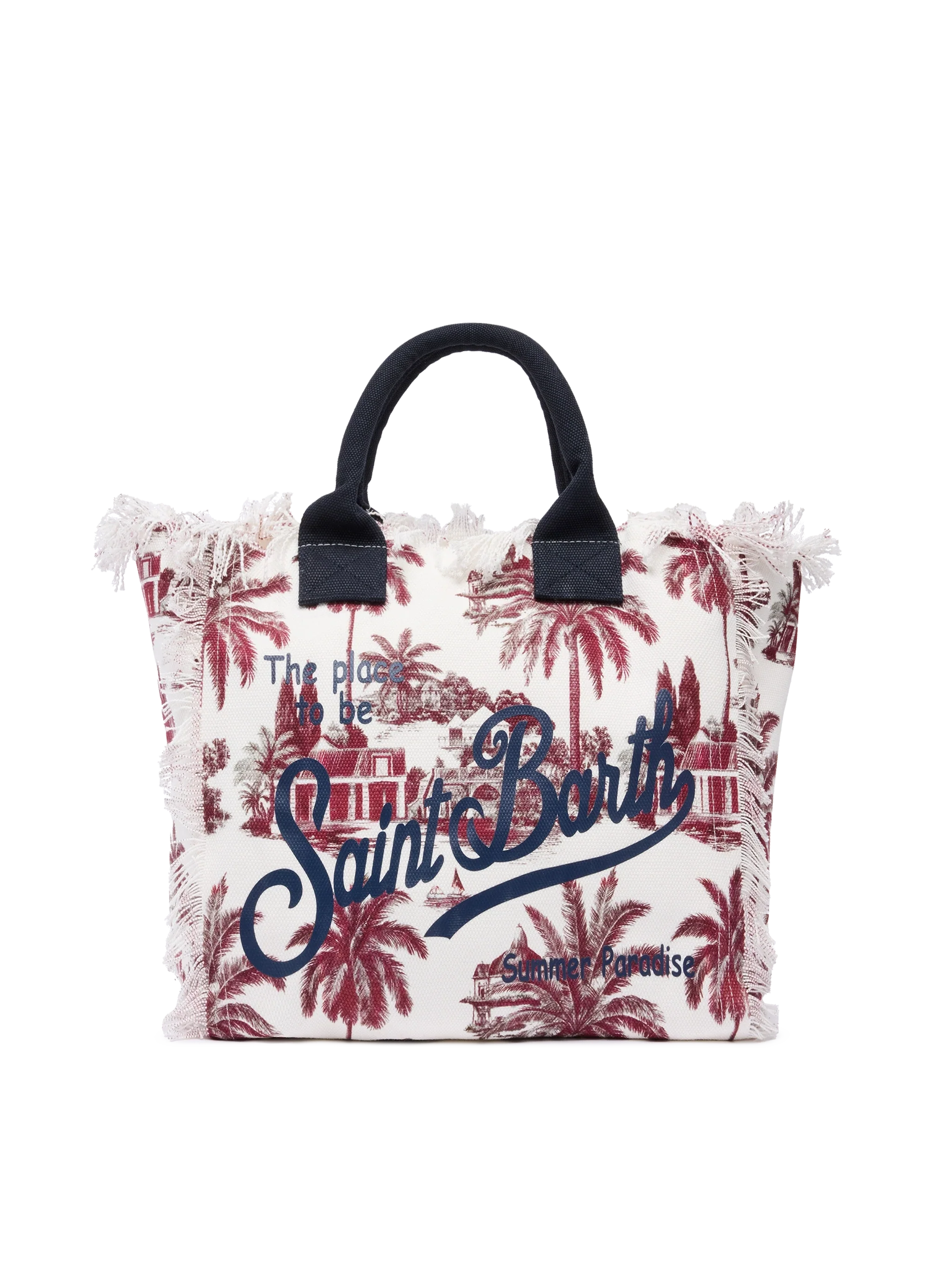 Cotton canvas Vanity tote bag with toile de jouy print | AI CO-CREATED DESIGN BY RICKDICK - POWERED BY RED-EYE - MC2 Saint Barth