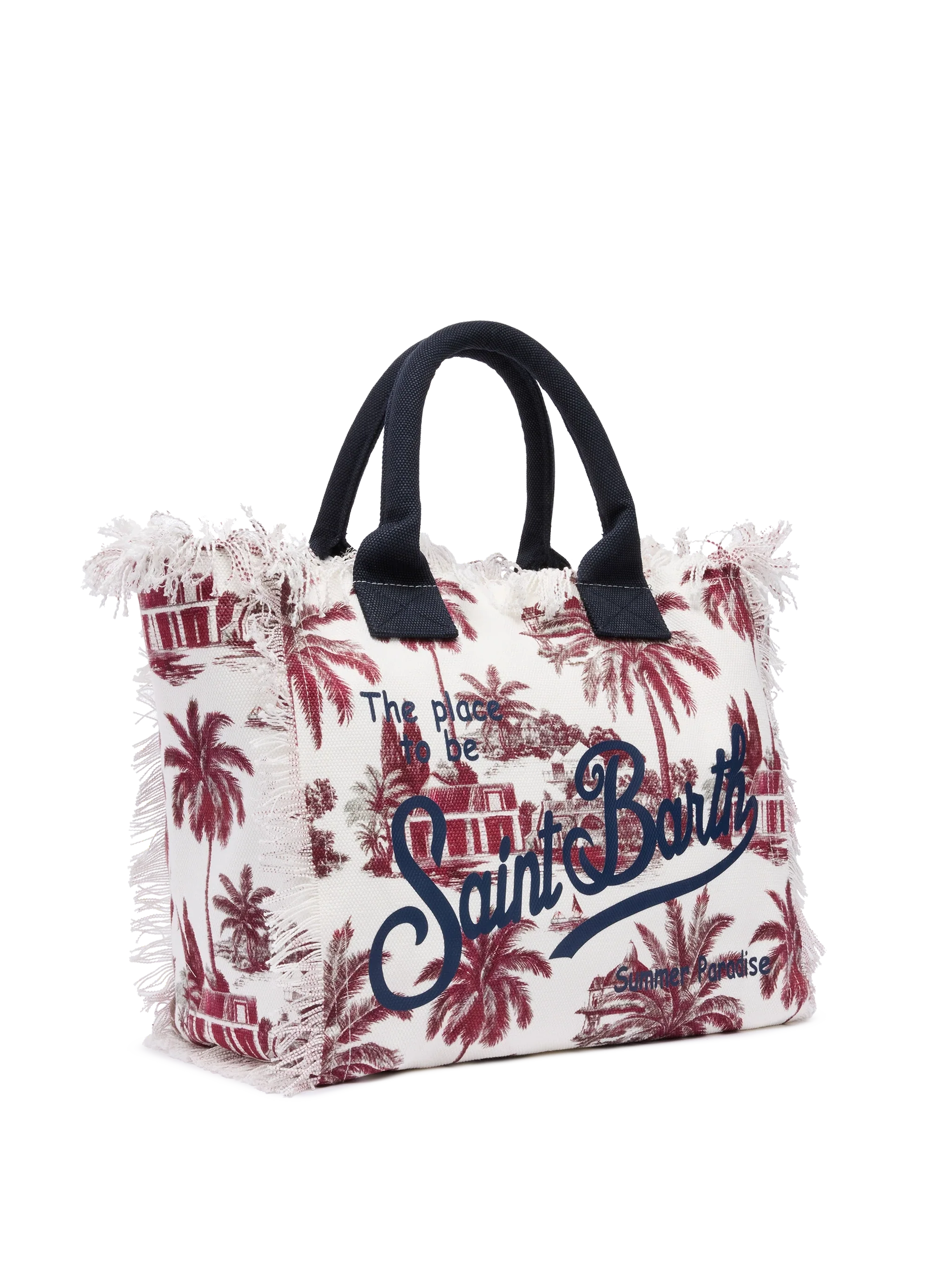 Cotton canvas Vanity tote bag with toile de jouy print | AI CO-CREATED DESIGN BY RICKDICK - POWERED BY RED-EYE - MC2 Saint Barth
