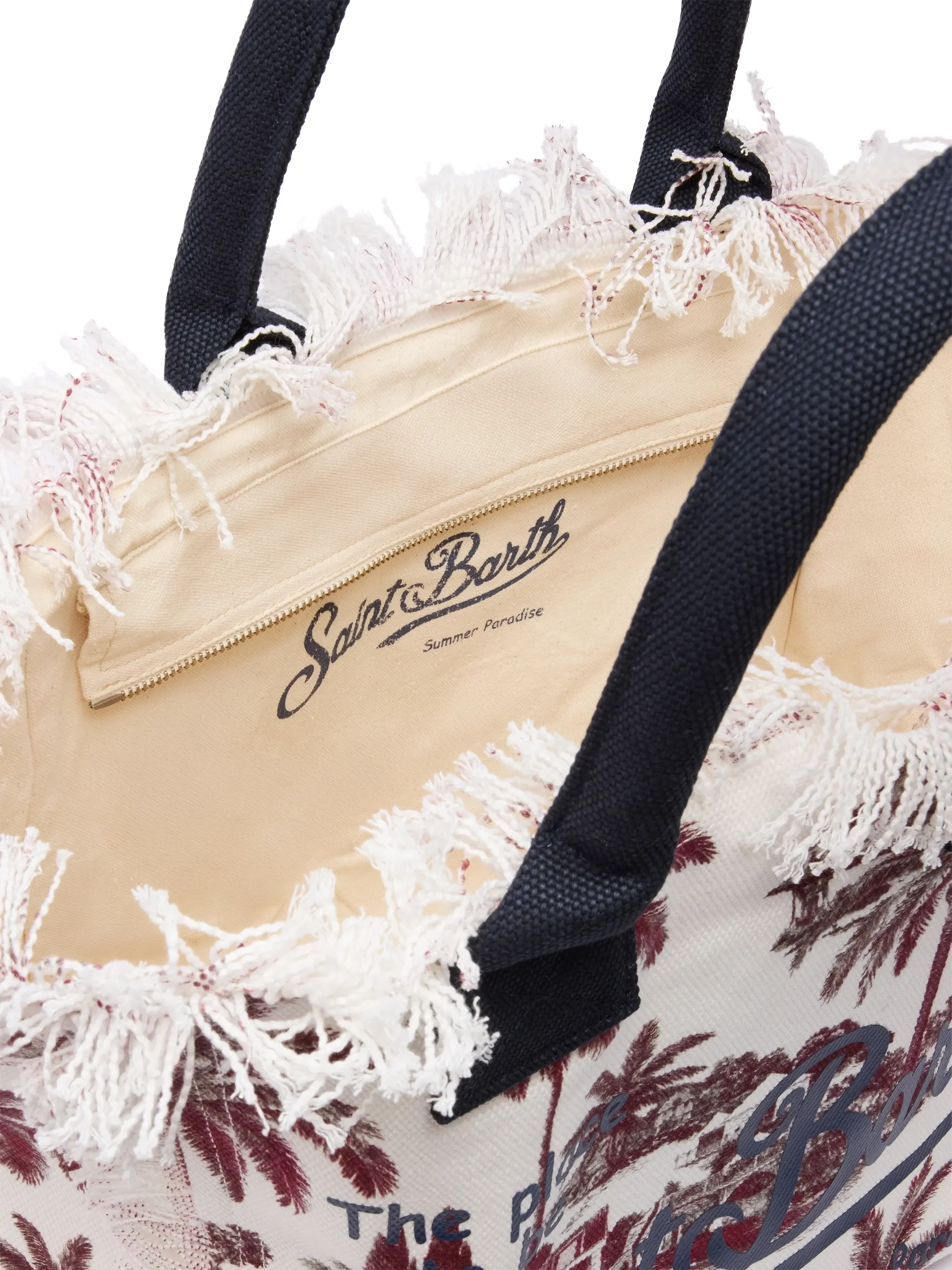 Cotton canvas Vanity tote bag with toile de jouy print | AI CO-CREATED DESIGN BY RICKDICK - POWERED BY RED-EYE - MC2 Saint Barth