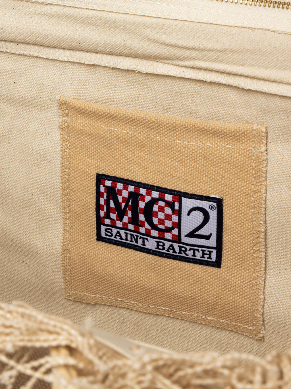 Beige cotton canvas Vanity shoulder bag - MC2 Saint Barth