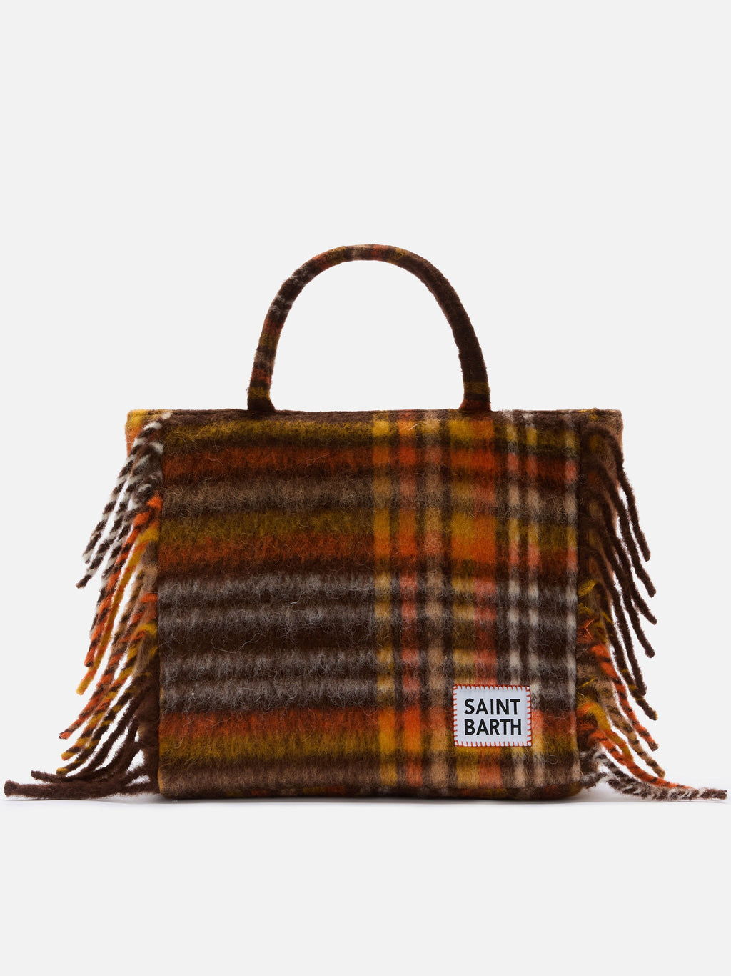 Borsa a spalla Vanity Blanket con stampa a quadri