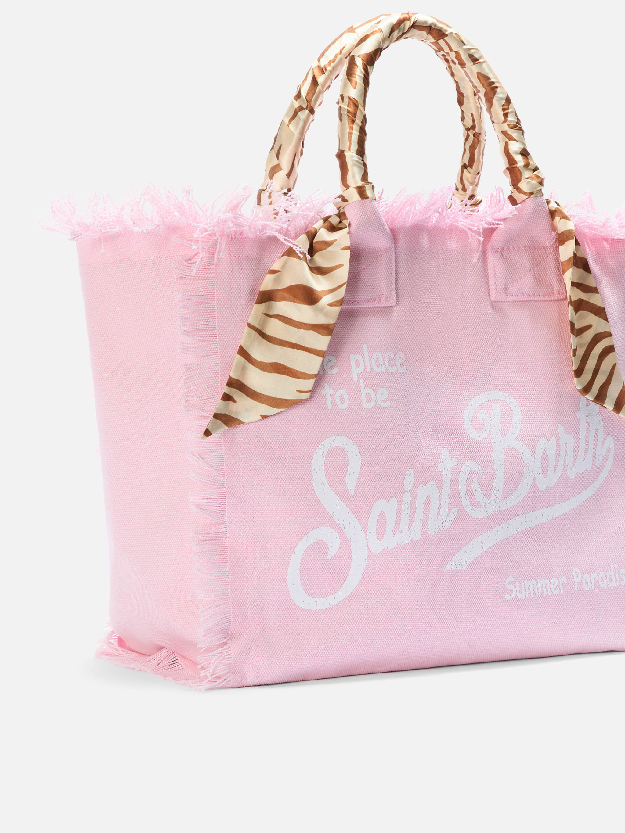 Borsa Vanity regular in canvas rosa con twill removibile