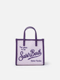 Lilac Mini Vivian Straw handbag - MC2 Saint Barth