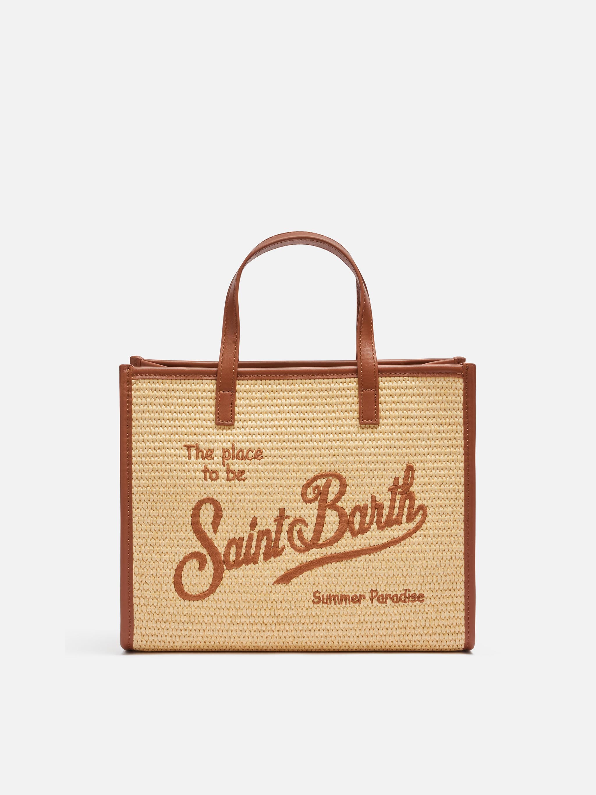 Beige Vivian Midi Straw handbag - MC2 Saint Barth