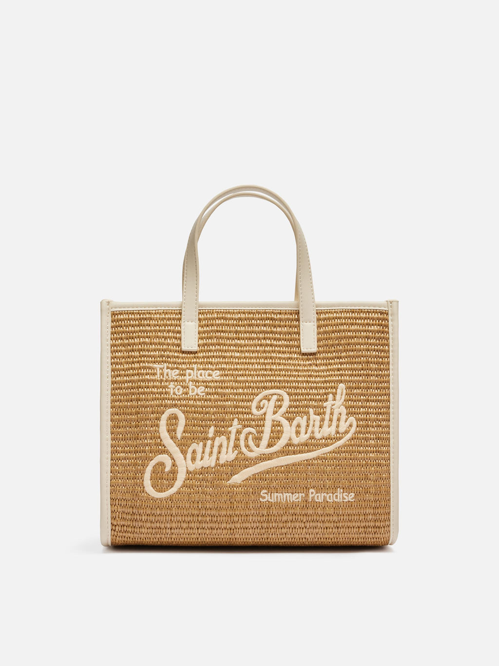Brown Vivian Midi Straw handbag - MC2 Saint Barth