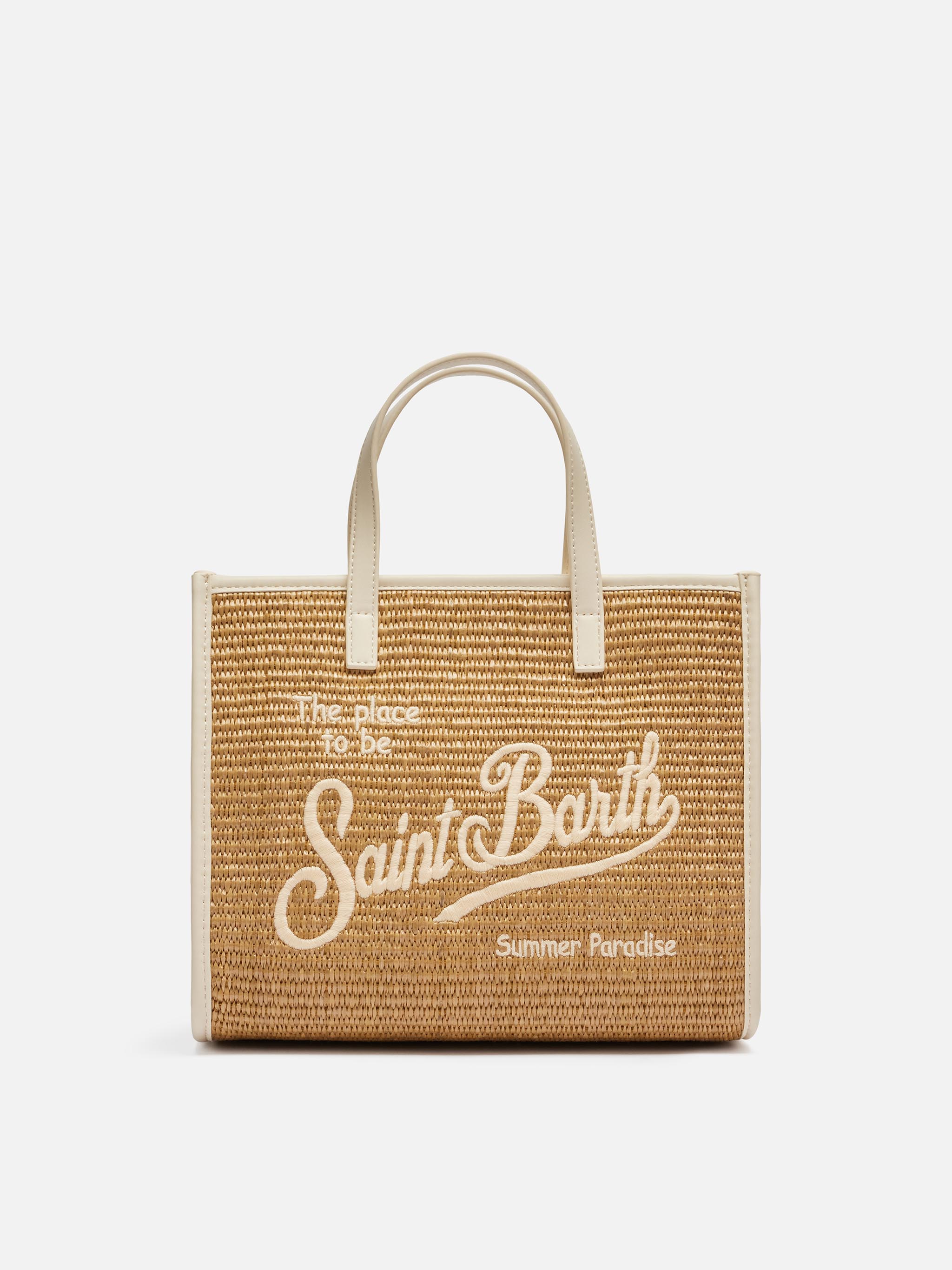 Brown Vivian Midi Straw handbag - MC2 Saint Barth