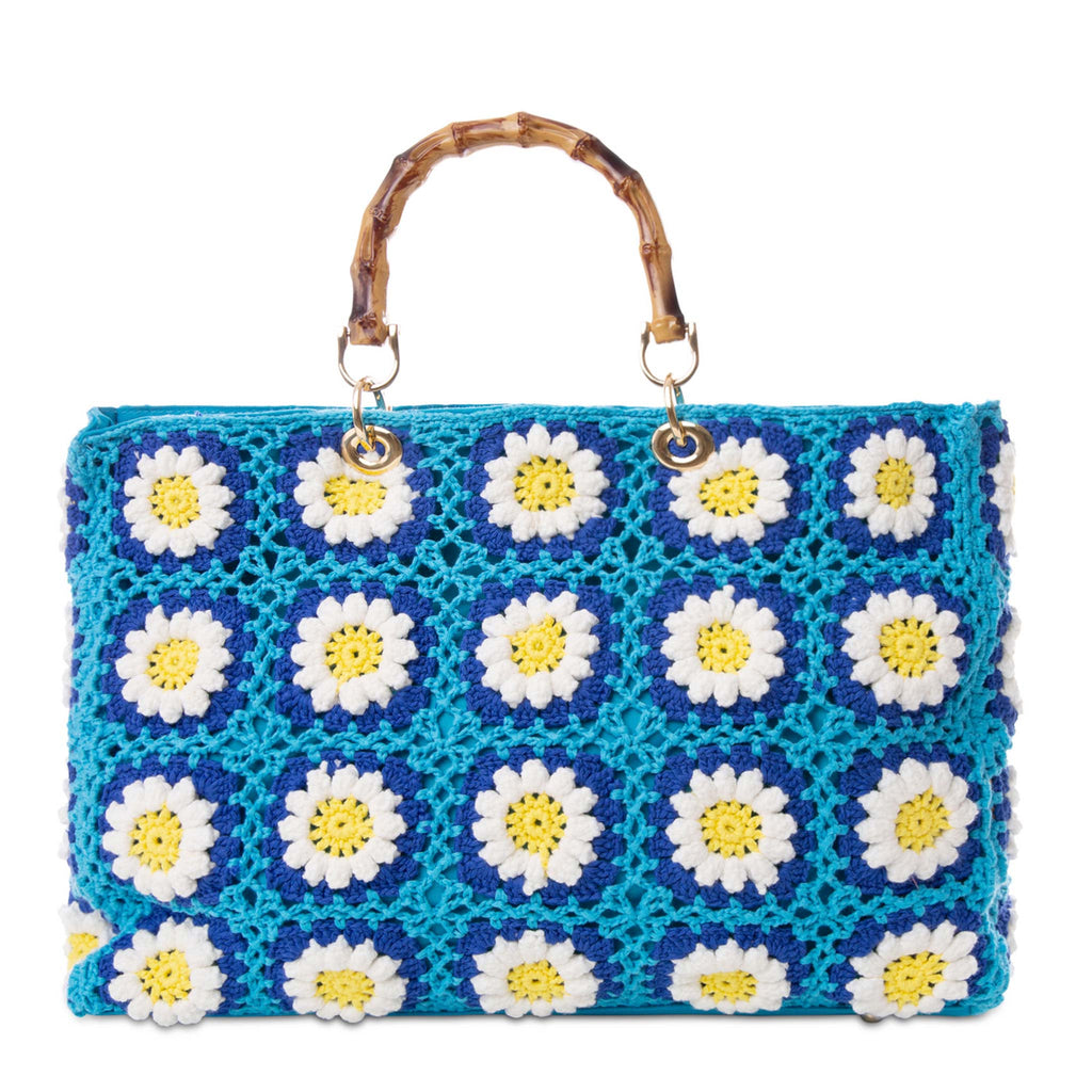 Handmade tiles crochet bag Victoria - MC2 Saint Barth