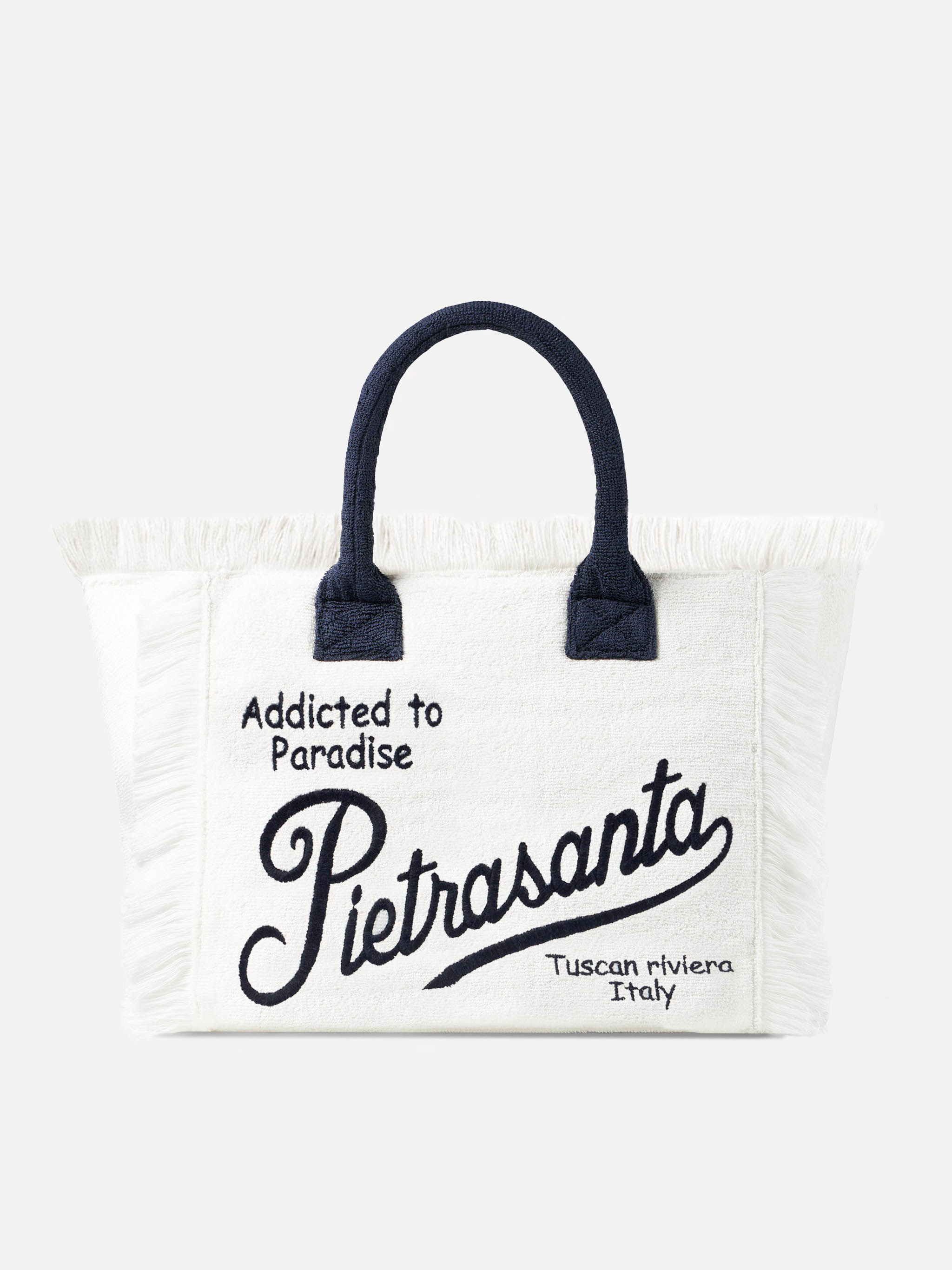 Vanity terry shoulder bag with Pietrasanta embroidery - MC2 Saint Barth