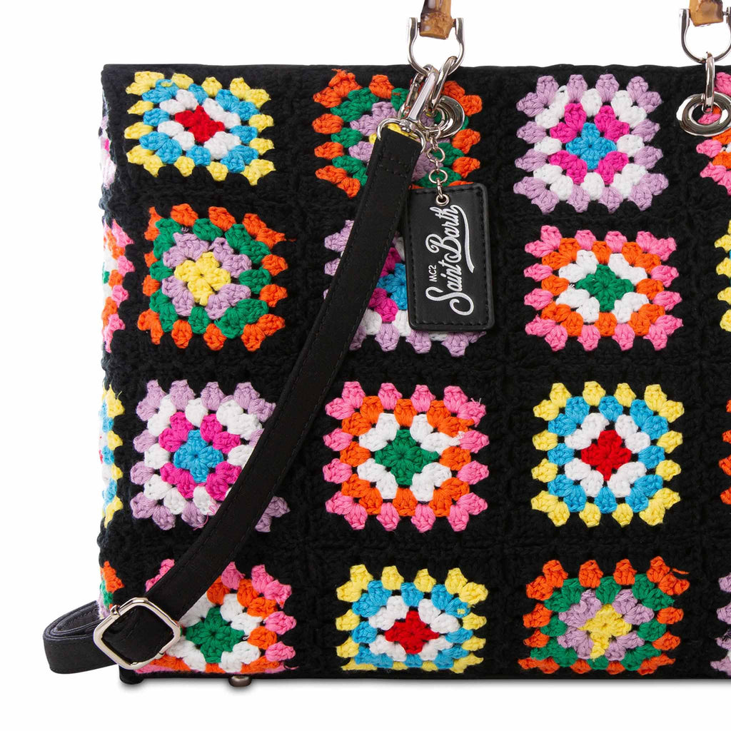 Handmade tiles crochet bag Victoria - MC2 Saint Barth