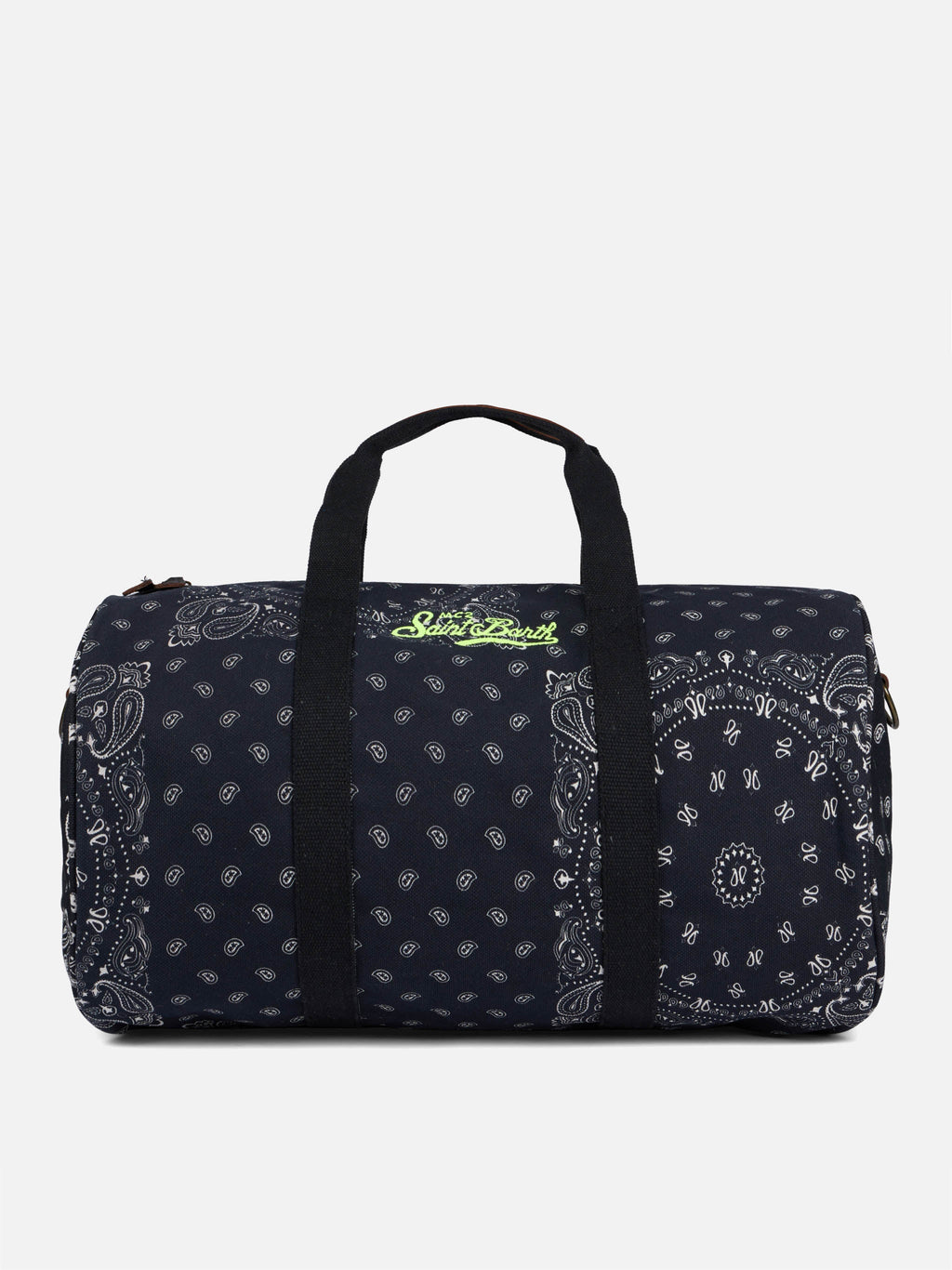 Travel duffel bag with black bandanna print - MC2 Saint Barth