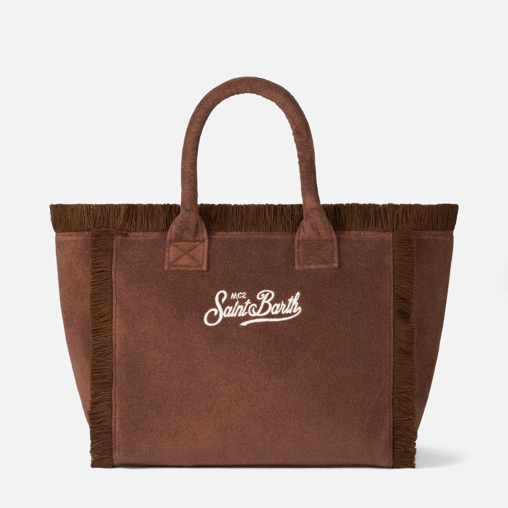 Brown terry Vanity Sponge tote bag - MC2 Saint Barth