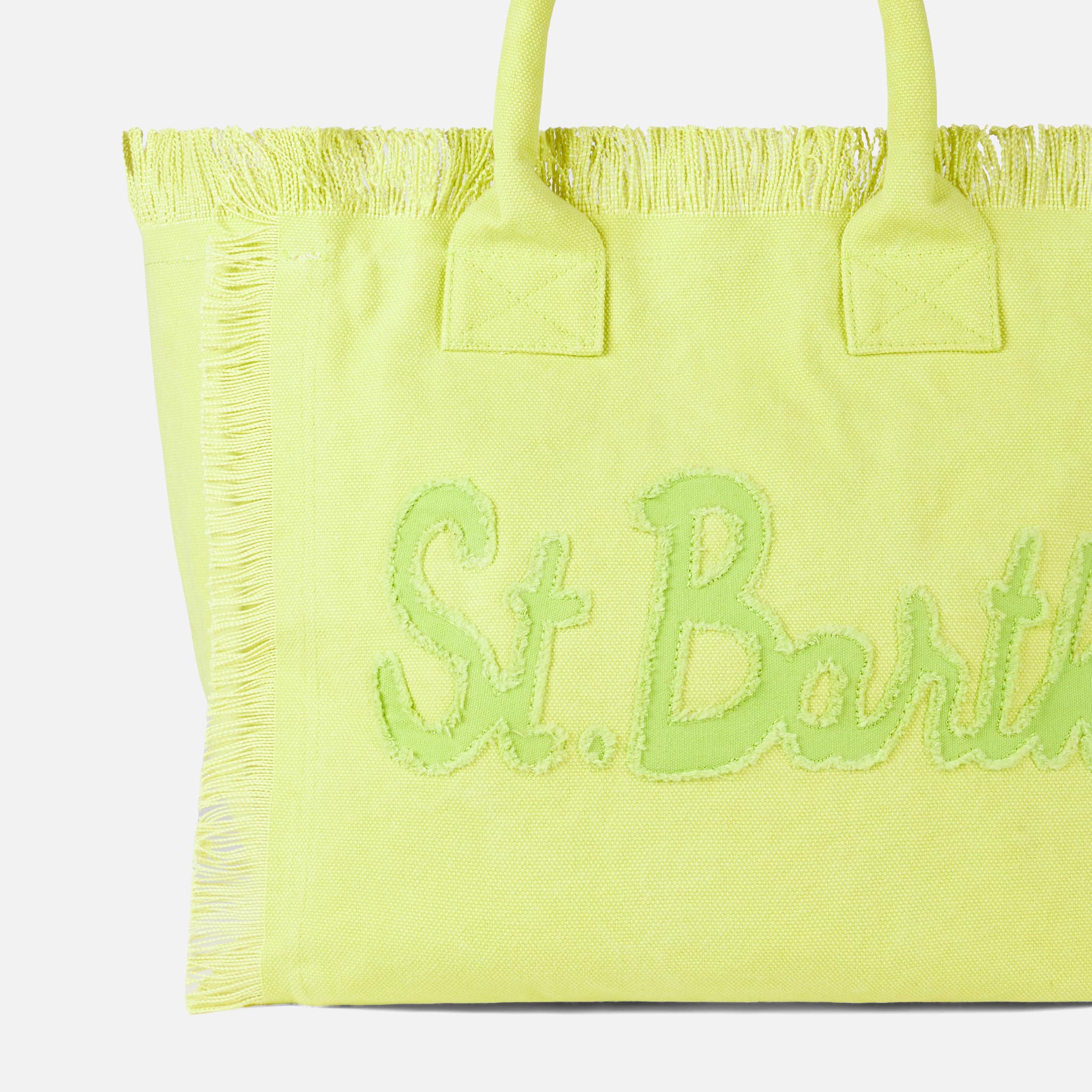 Vanity light green canvas shoulder bag - MC2 Saint Barth
