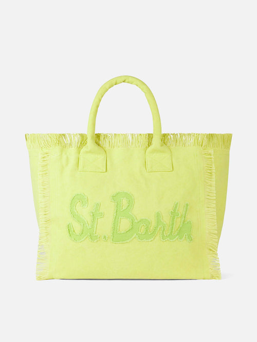 Vanity light green canvas shoulder bag - MC2 Saint Barth