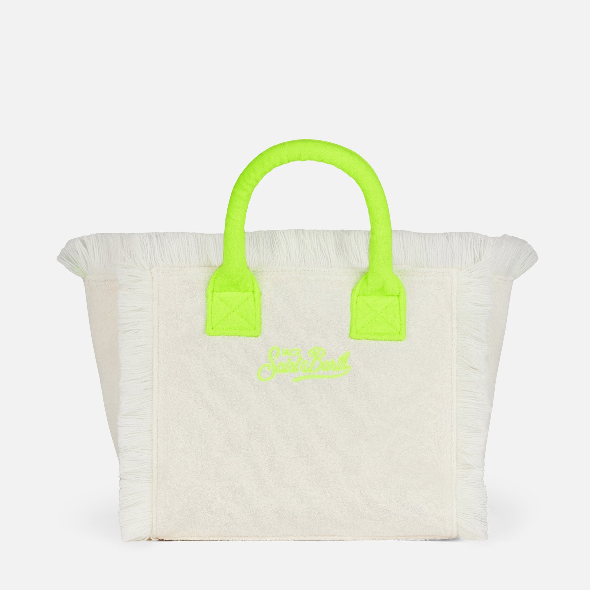 Colette white terry handbag with Saint Barth logo - MC2 Saint Barth